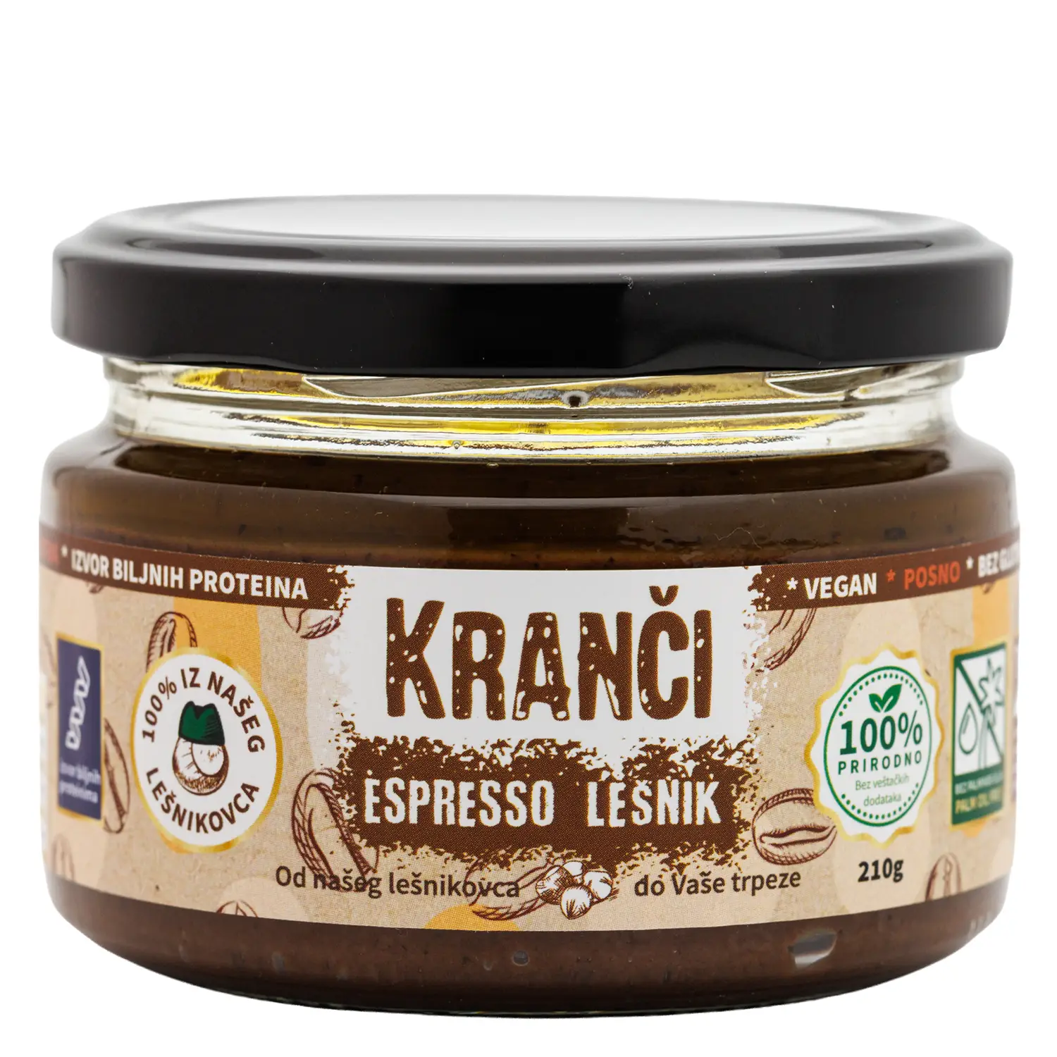 Kranči espresso lešnik krem – domaći lešnik i prava kafa u tegli