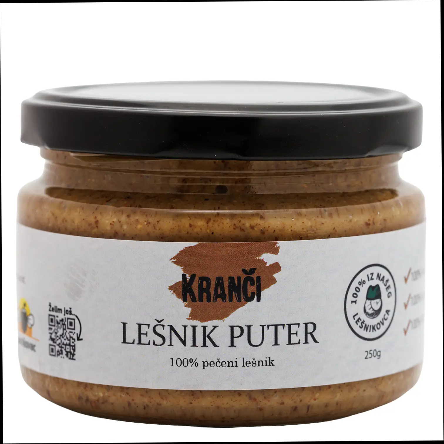 Kranči lešnik 100% puter – čista snaga prirode