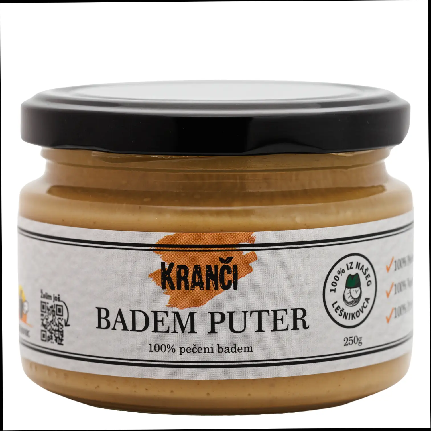 Kranči badem 100% puter – svilenkasta struktura od karamel sorti badema